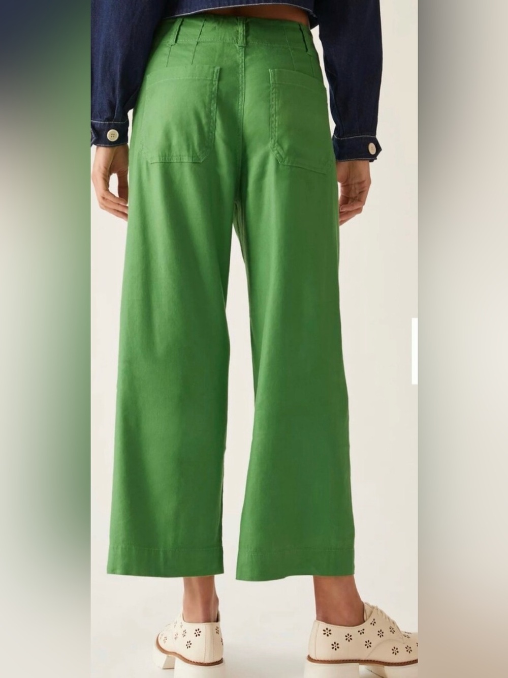 Anthropologie Maeve Green Colette  linen Pant Size 26 - Picture 2 of 6